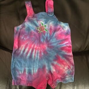 Tie-Dye Baby Romper with Turtle Patch
